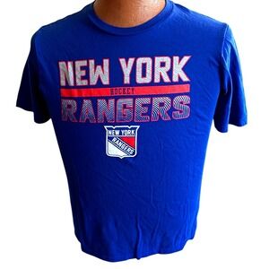 New York Rangers Hockey T Shirt‎ Blue NHL Graphic Tee Kids XL
